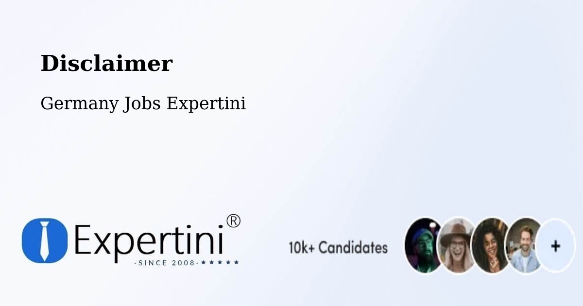 Disclaimer – Riestedt - Germany Jobs Expertini